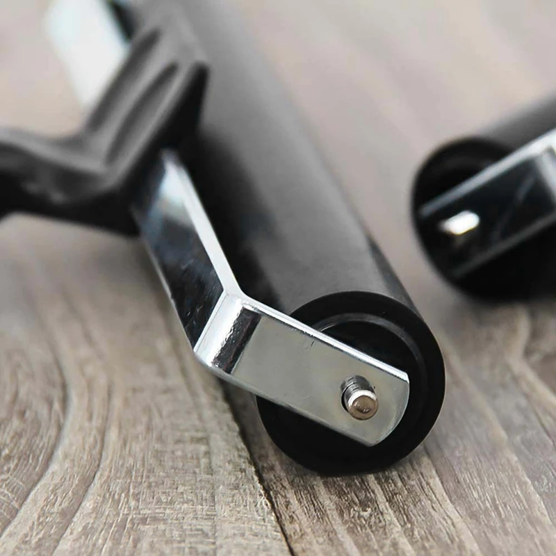

4 Pcs Brayer Roller Black Rubber Roller for Printmaking Wallpapers Stamping Gluing Application - 3-7/8 & 2-3/8 Inches
