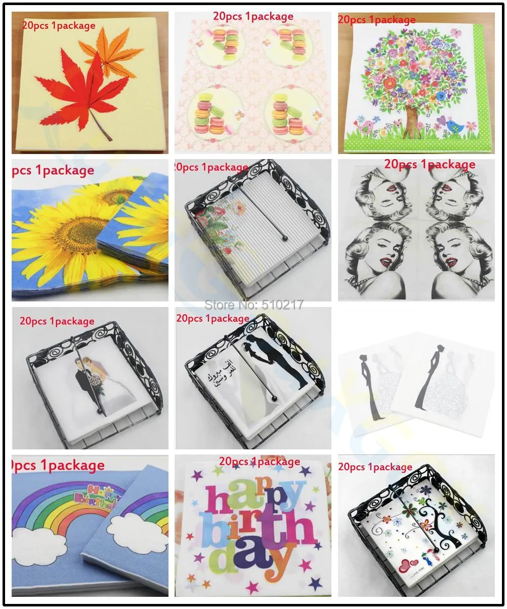 10 пакетов бумажные салфетки с животными 20 цветов|tableware disposable|tableware partytableware birthday |