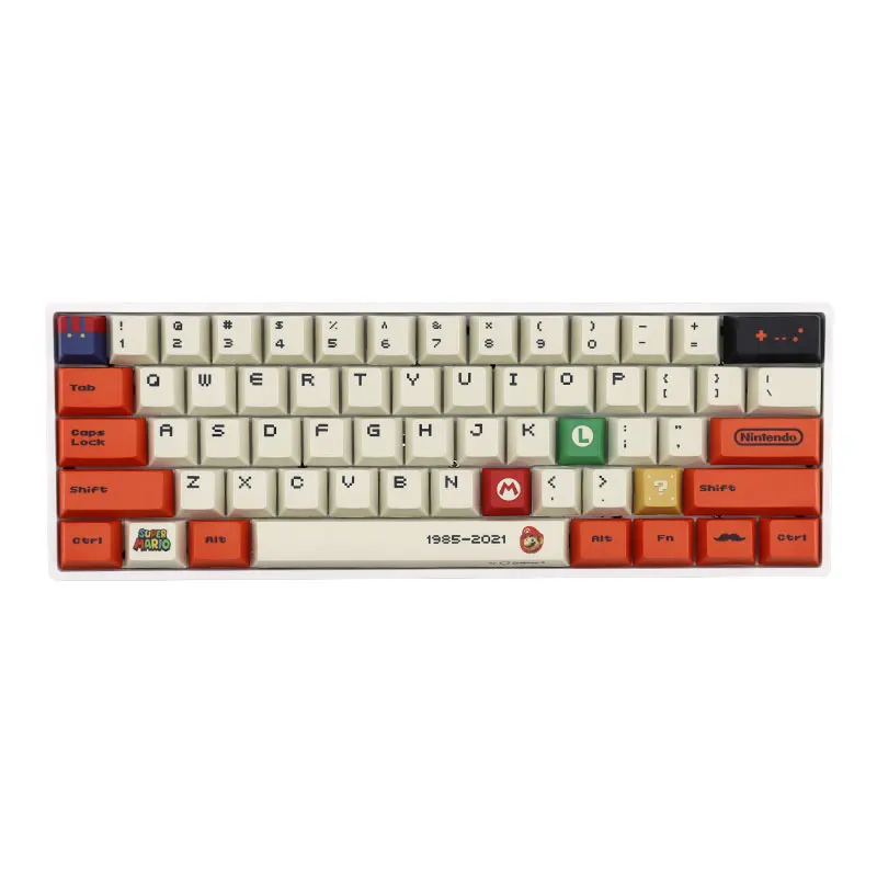 

127 keys Mario keycaps PBT Sublimatio Mechanical Keyboard Key Cap Cherry profile For MX Swintch
