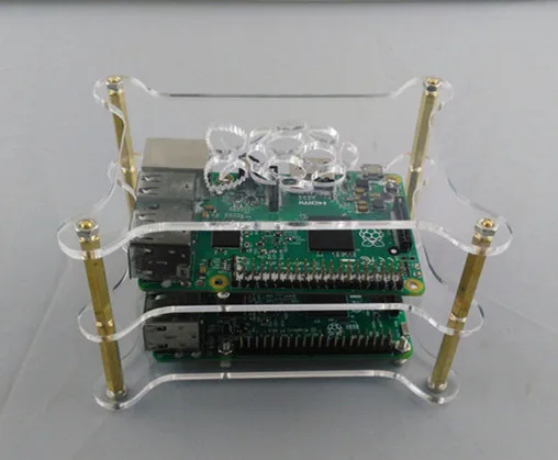 Raspberry Pi акриловый чехол для корпуса Штабелируемый многослойный акриловый чехол для Raspberry Pi 4 3B+ 3B - Цвет: 2 layer