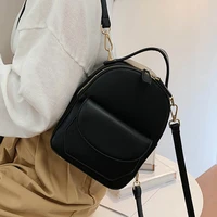 hocodo fashion small backpack women soft leather shoulder bags crossbody bag new multi function handbags female student backpack