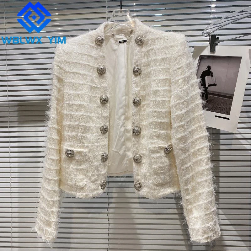 

Куртка женская зимняя однобортная с воротником-стойкой, модный шикарный пиджак из яркого шелка, свободная верхняя одежда, короткое пальто