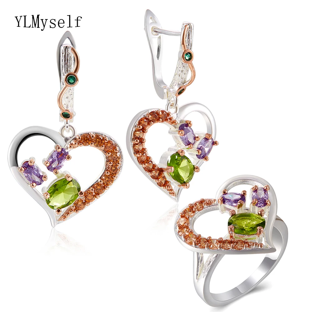 Подарок на годовщину свадьбы для жены серьги в форме сердечка Кольцо Ювелирный