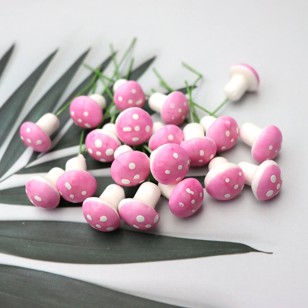 20 шт. милый мини грибок на палочке из пенопласта цветочный горшок для украшения