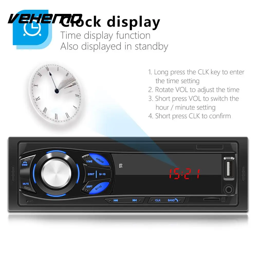 Новый радио MP3-плеер Стерео Аудио 2020 плеер для автомобиля FM/AUX/TF/USB Bluetooth Для 1din |