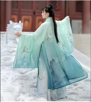 2022 woman stage dance dress chinese traditional costumes hanfu coat adult tang suit performance hanfu cloak princess suit