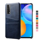 Чехол из искусственной кожи в стиле ретро для Huawei P Smart 2021, чехол с отделениями для карт, кошелек, чехол для HUAWEI Psmart 2021, 4G, 6,67 дюйма, Capa Shell