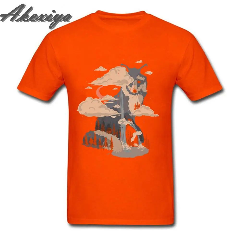 

At the Foot of Fox Mountain Tshirt Men Tops Rock Music Unique Design T-Shirt 100% Cotton Man Short Sleeve Slim T Shirts Lowest