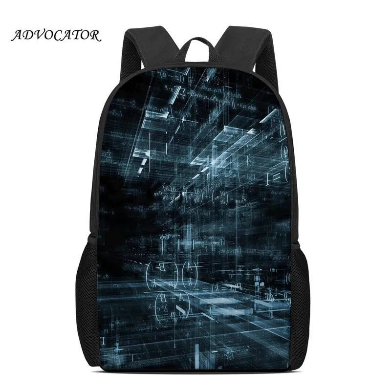 New Men School Backpack Ladies Shoulders School Bag Travel Fashion Bag Common Equations Design Mochila Infantil Masculina