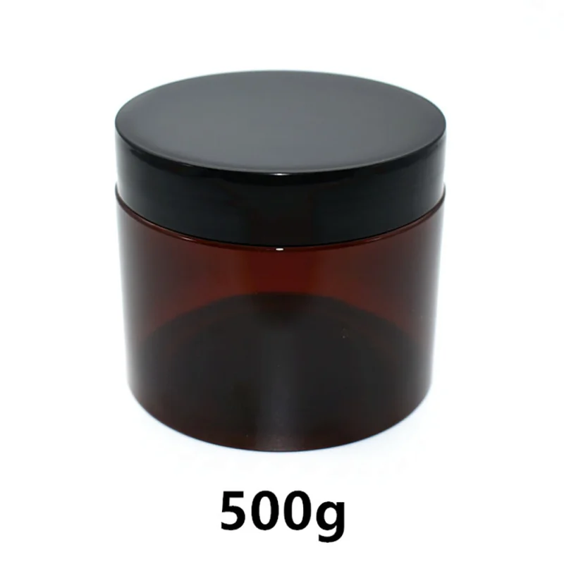 200/500ml Brown Wide Mouth Bottle With Black Lid (No Liquid)
