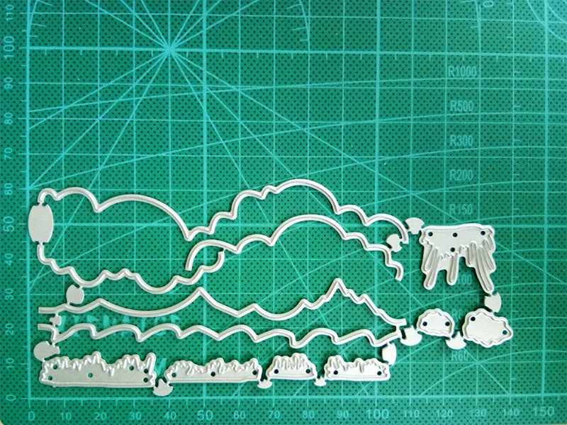 Травяное облако граница металлические режущие штампы скрапбукинг ремесло