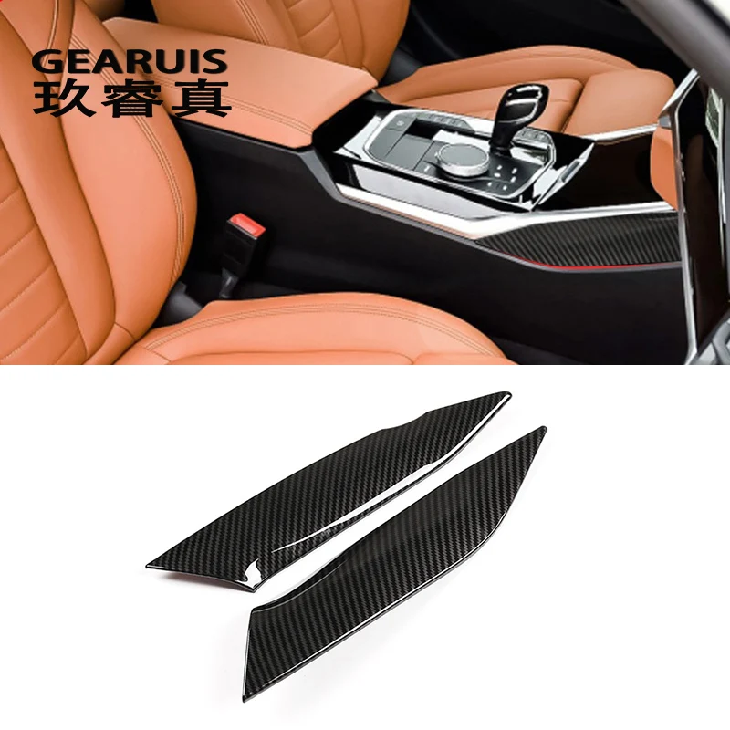 Стайлинг автомобиля панель переключения передач из углеродного волокна