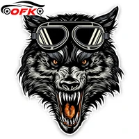 car sticker fashion goggles wolf head decal motorcycle cool decoration pvc waterproof 15cm13cm