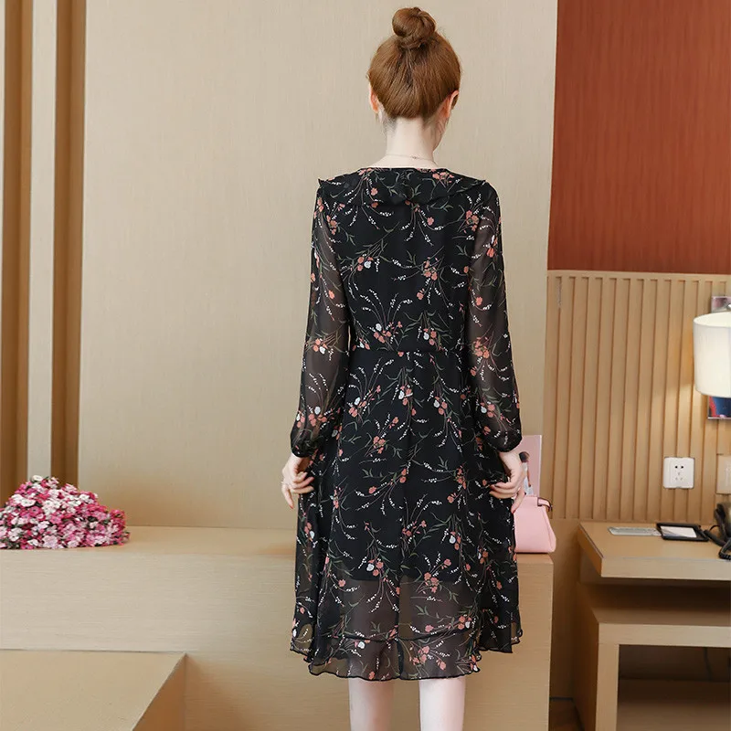 2021 сезон весна осень Новинка В Корейском стиле размера плюс женское платье в