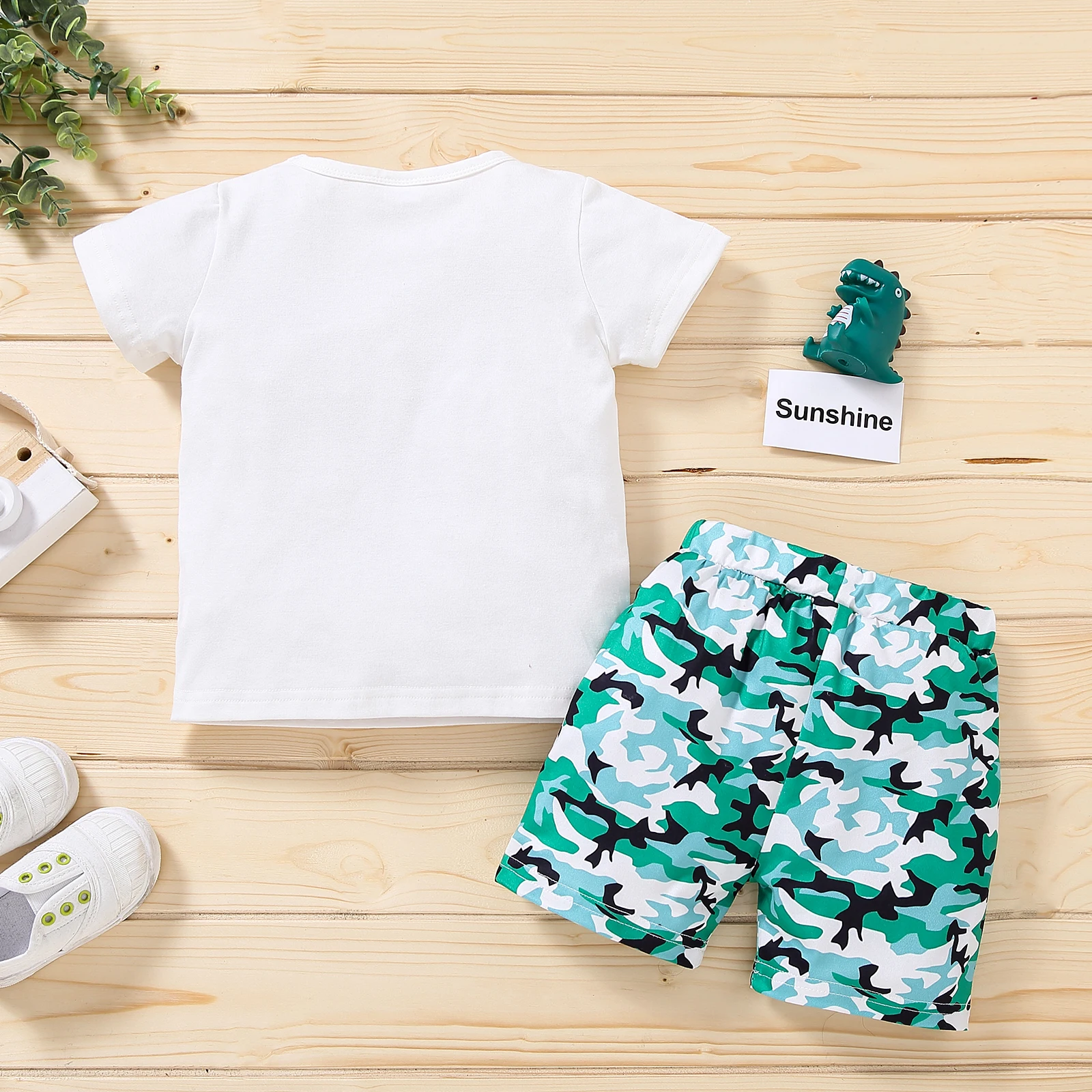 

PatPat Baby / Toddler Dinosaur Tee and Shorts Set