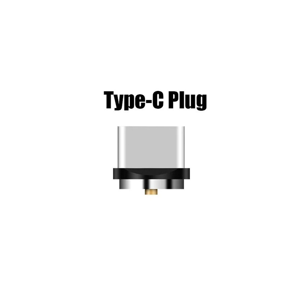 type c plug Магнитный микро-usb-кабель Android для IPhone X XS 8 7 Plus samsung мобильный телефон Быстрая зарядка usb type C зарядный кабель провод шнур - Цвет: type c plug