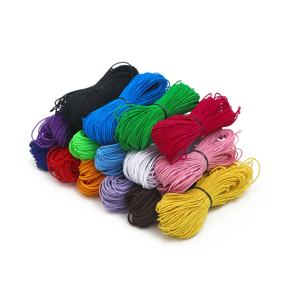 

25m/Lot 1mm High Quality Colorful Tight Elastic Rope Beaded Bracelet For Handmade DIY Sewing Accessories Supplies