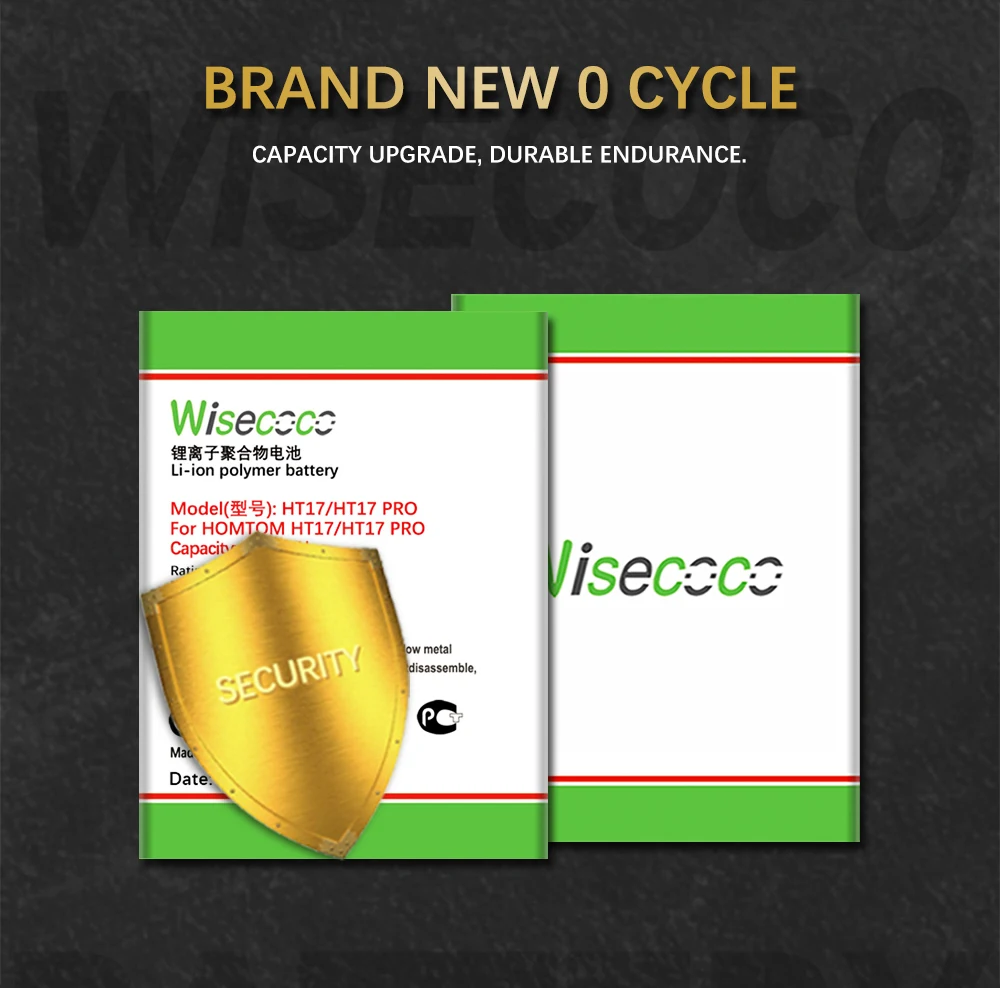Wisecoco HT17 4250 мАч новая продукция высокое качество батарея для HOMTOM HT17 HT 17 Pro Телефон Батарея Замена+ номер отслеживания
