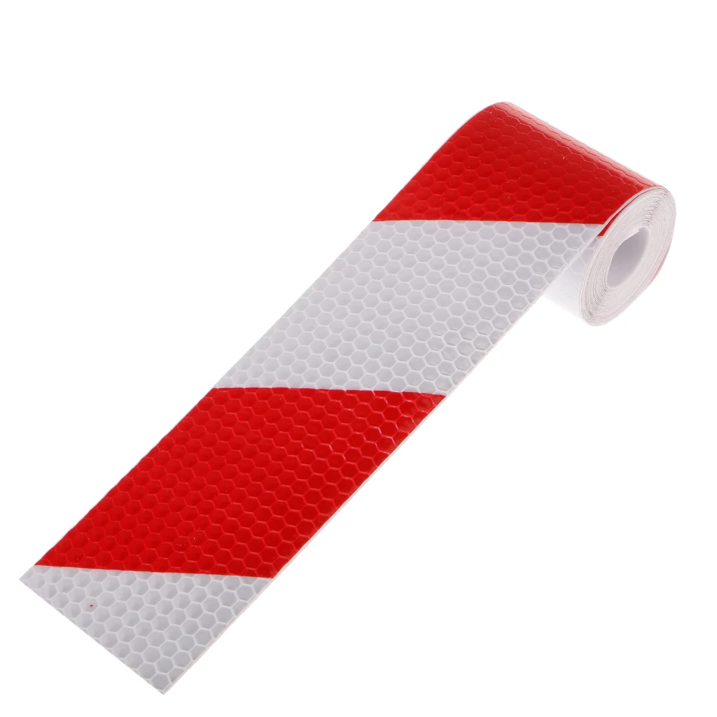 

3 Meter Reflective Safety Warning Conspicuity Tape, (Red & White) Film Sticker