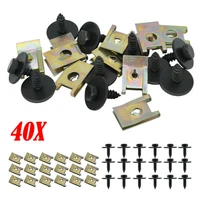 40pcs car screw clips fastener clips set hex head tapping socket bolt screw clips undertray splash guard accessories for bmw