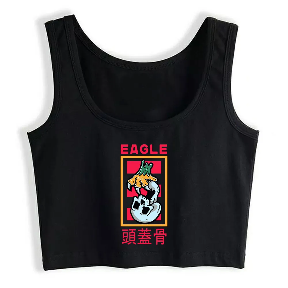 

Crop Top Women Eagle Skull Vintage Japanese Style Harajuku Tank Top Women Custom Women Clothes
