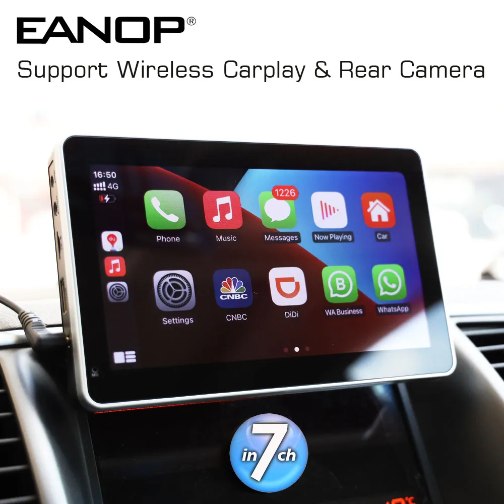 

7-дюймовый сенсорный цифровой медиаплеер Naviigation с поддержкой беспроводной камеры заднего вида Carplay Android Auto Mirror Link