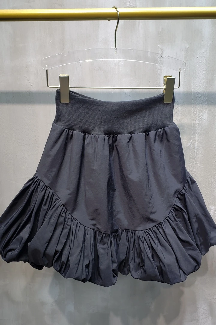 

Korean Style Skirt Custom Pleated High Waist Elastic Stretch All-Matching Slimming Lantern Skirt Spring and Summer New