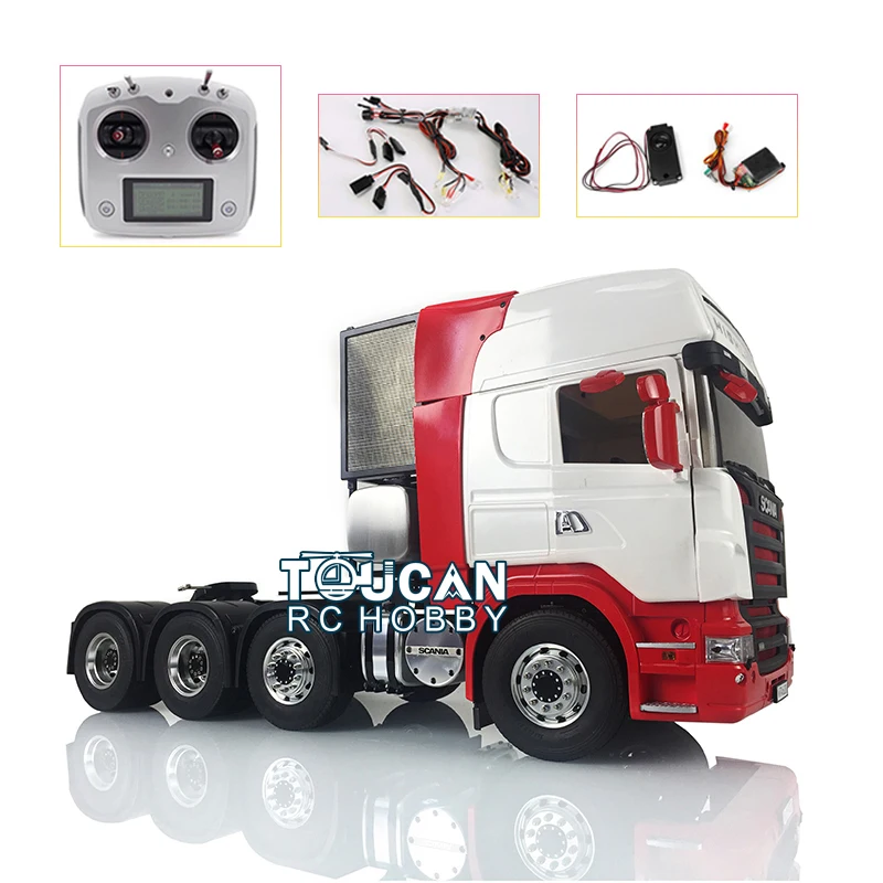 LESU 1/14 Metal 8*8 Chassis Hercules Painted Cab Flysky I6S Radio Sound Light ESC for DIY Scania RC Tractor Truck THZH0621-SMT3 | Игрушки и