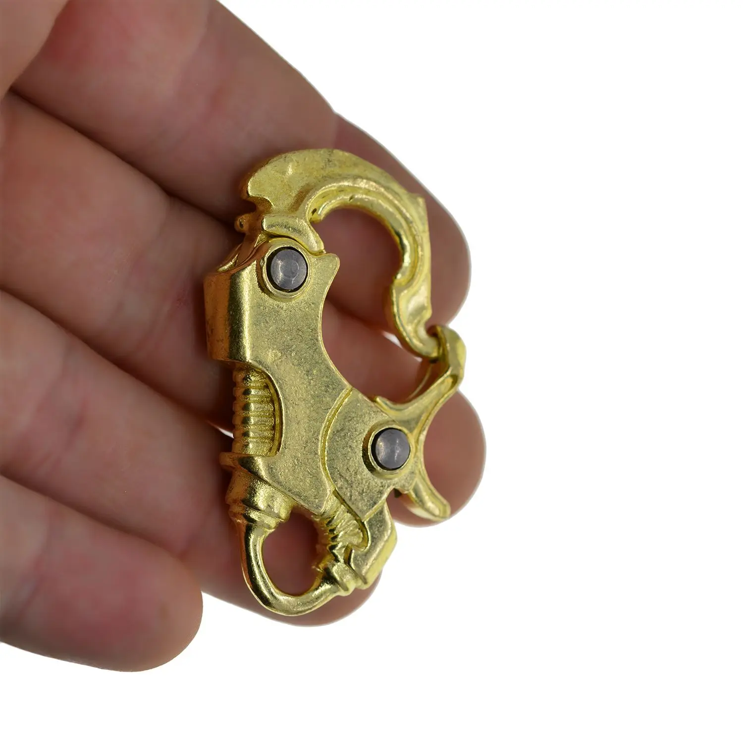 Латунный шведский морской карабин с защелкой быстросъемный для кожаного ремесла