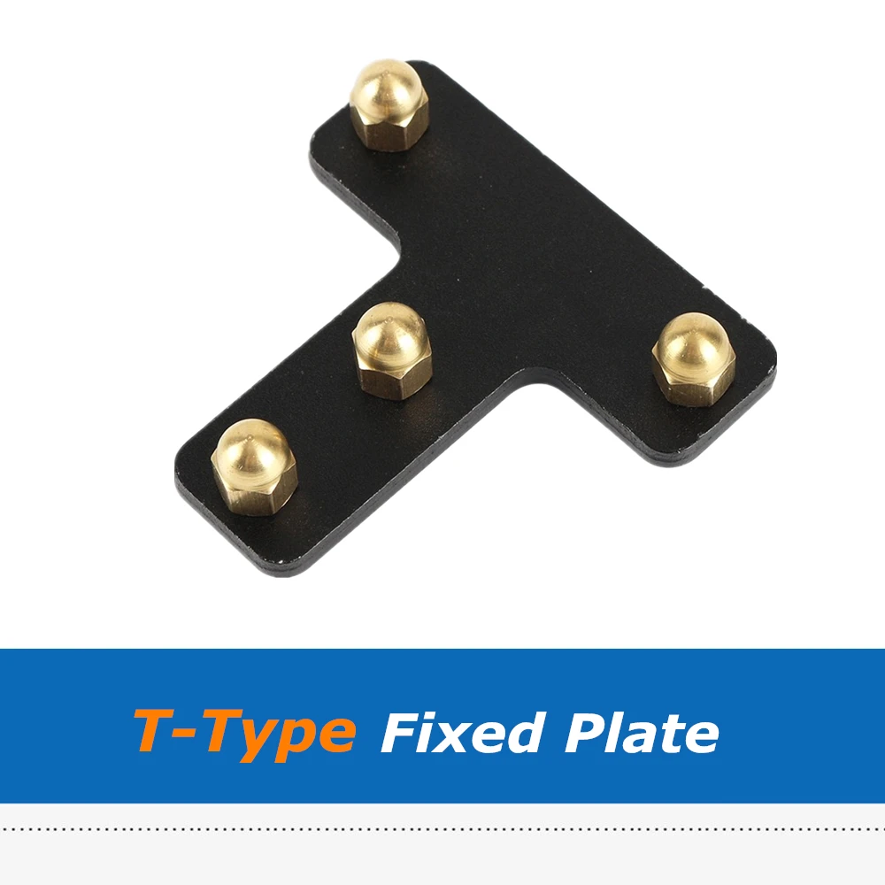 

1set 3D Printer Parts Aluminum T-Type Fixed Plate Bracket With Brass Nut Screw for CR-10S/ENDER/Tornado