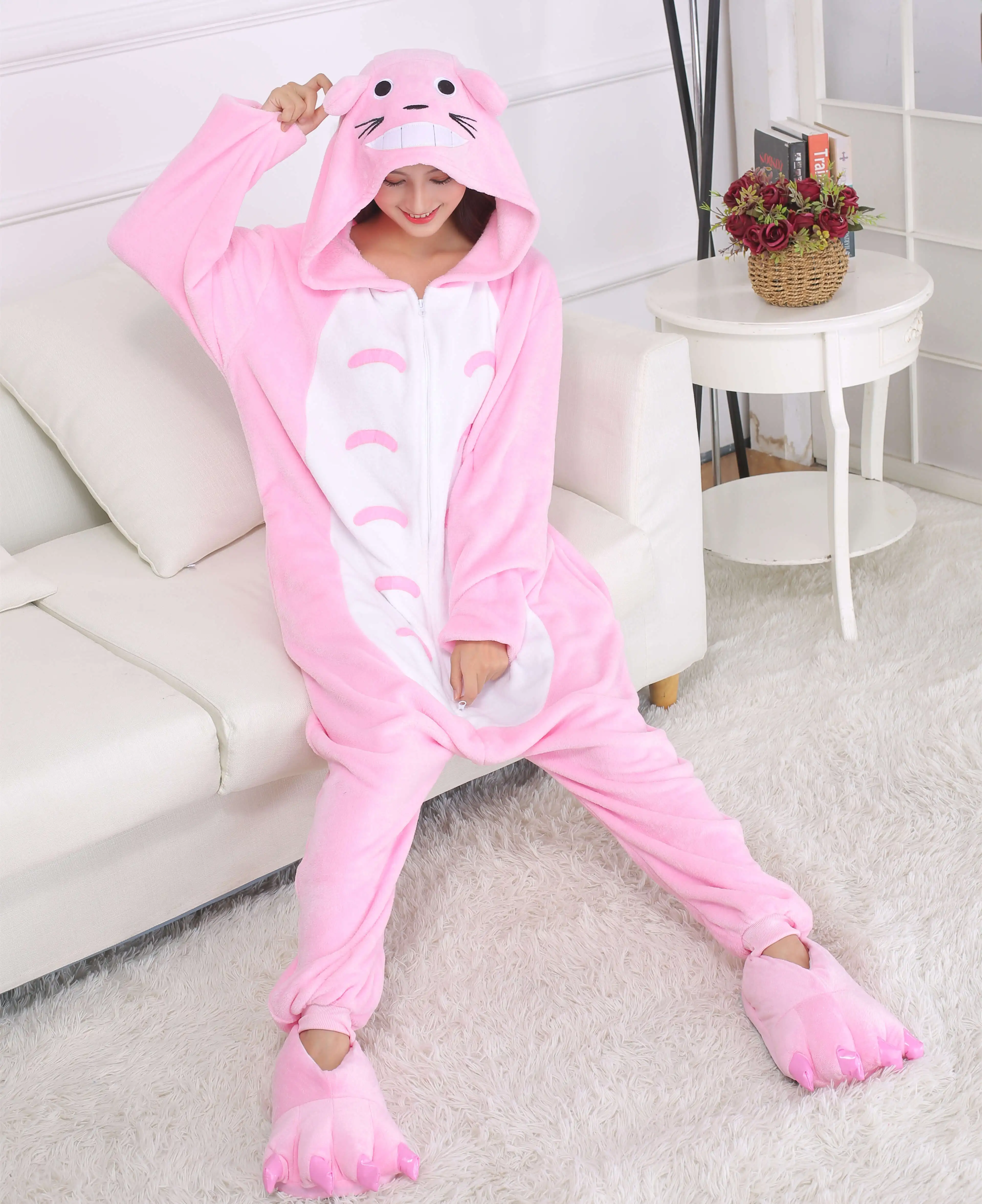 комбинезон пижама мужской Пижама кигуруми Тоторо с животными для взрослых боди