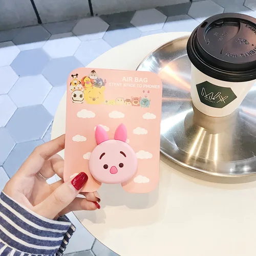 piglet Универсальный держатель для телефона с воздушной подушкой, автомобильный держатель для телефона, растягивающийся Кронштейн для мобильного телефона, чехол для iphone с мультипликационным рисунком - Цвет: piglet