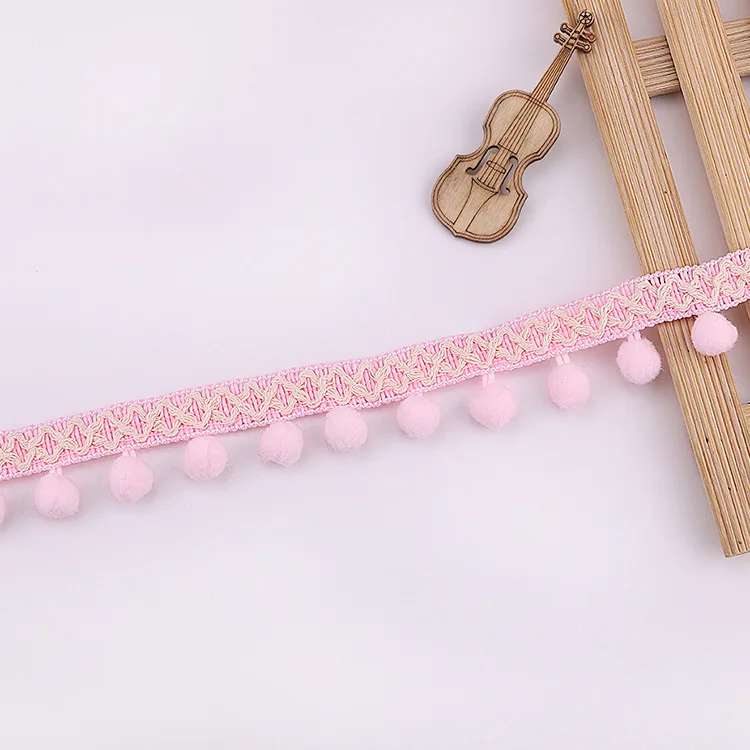 1 ярд классическая отделка помпоном кружевная ткань аксессуары для шитья бахрома