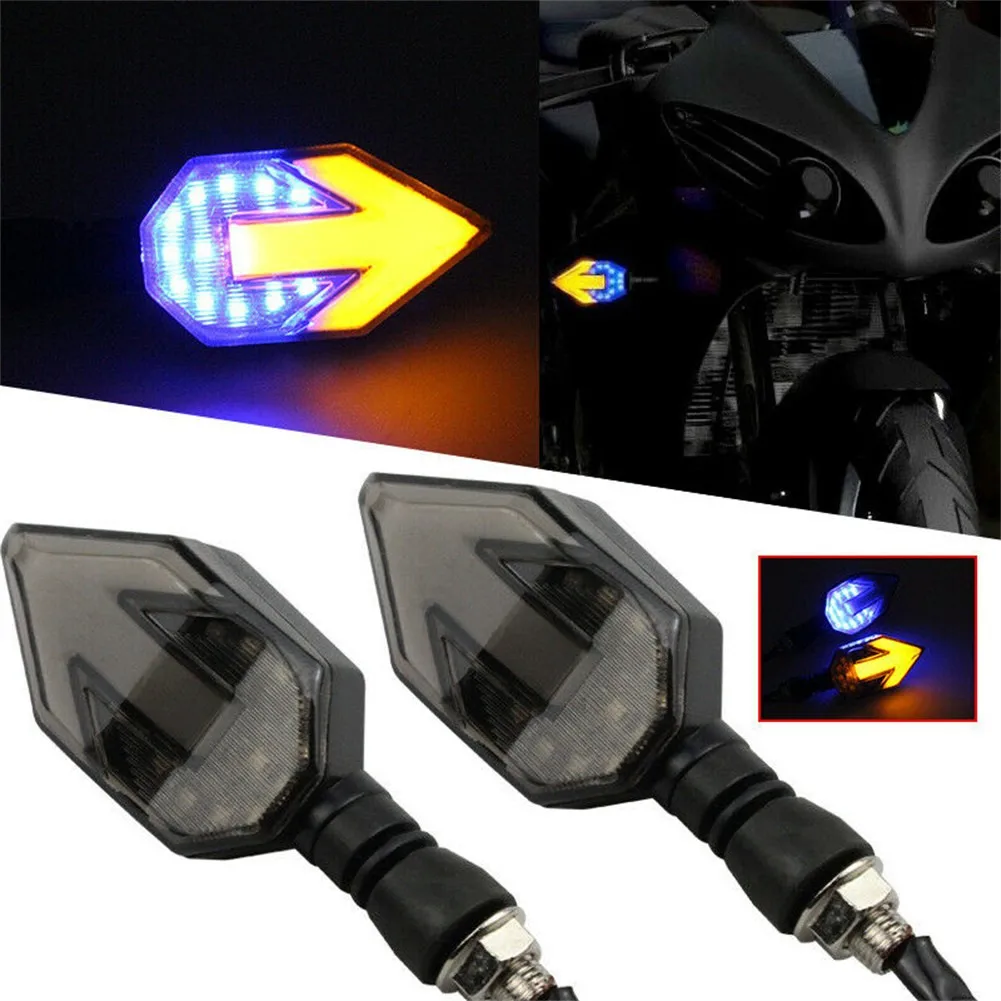 

2pcs 12V ATV Scooter Motorcycle LED Indicator Side Corner Turn Signal Light Taillight Lights Motorcycle Modification Universal