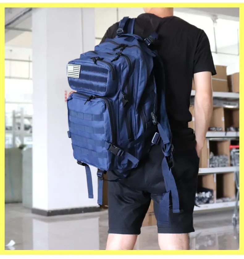 50L Capacity Military Tactical Backpack Men Army Large Bag Hiking Camping Rucksack Hunting Outdoor Waterproof Travel Backpack