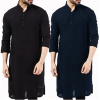 islamic clothing for muslim fashion man long robes solid long sleeve arabic arab simple casual mens shirt jubba thobe