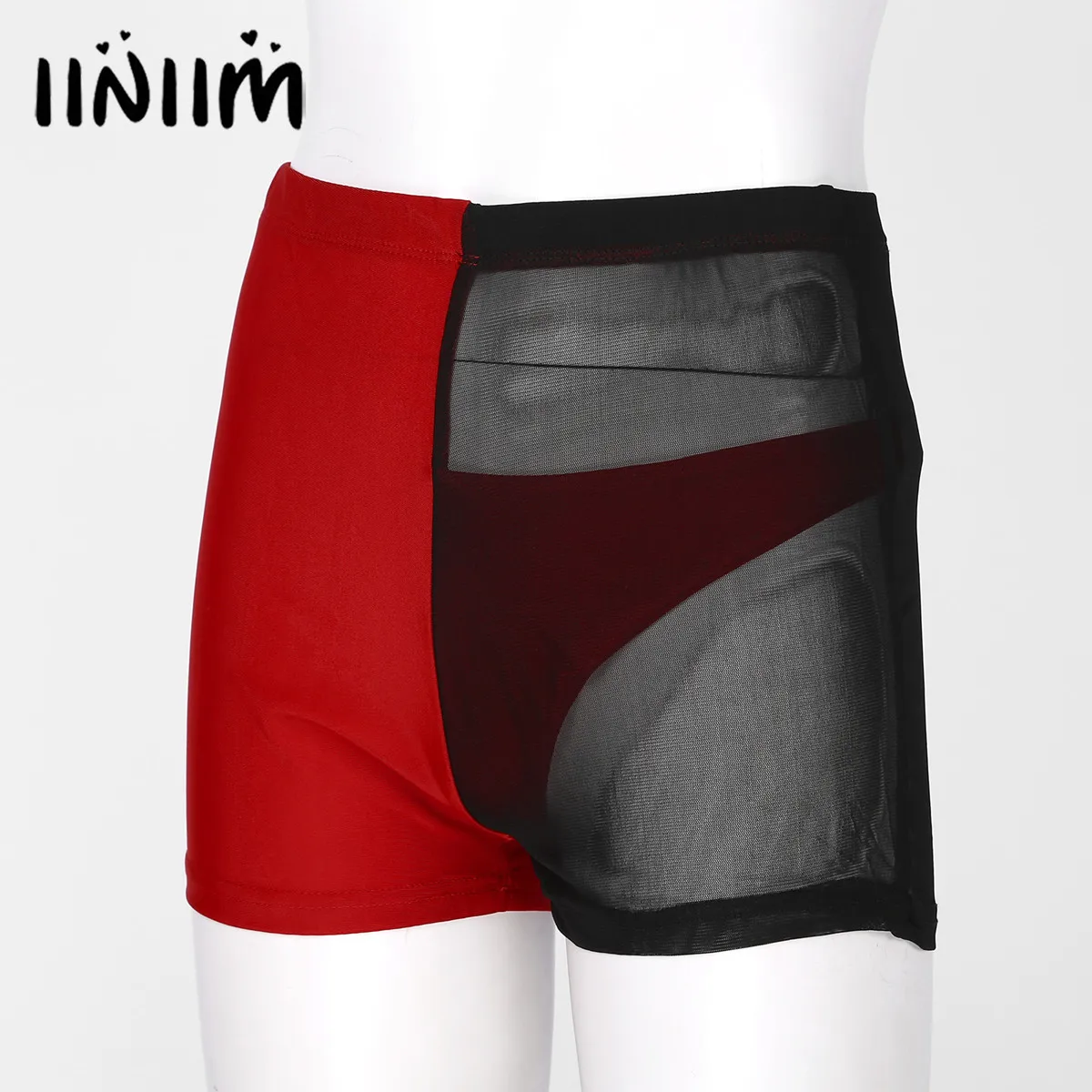 Женский купальник, трусики, купальные Трусики с высокой талией, пляжные шорты, прозрачная сетчатая одежда для плавания в стиле пэчворк, пляж...