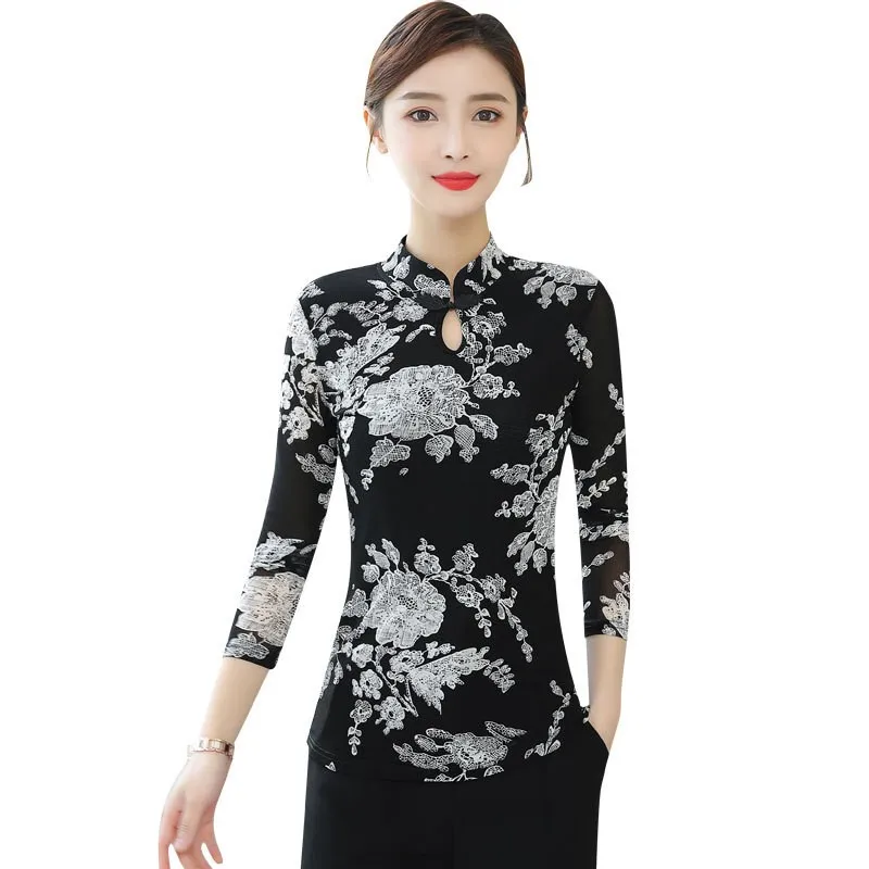 

NEW Ladies Chinese Tops Traditional Clothing Tang Style Blouse Satin Shirt Vintage Handmade Button Shirts Sexy Oversize 3XL 4XL