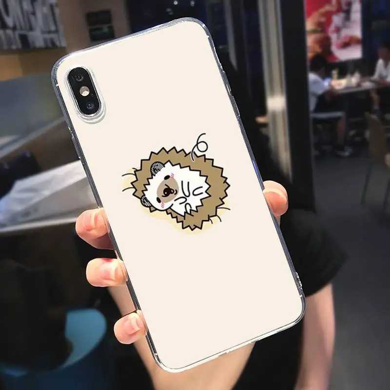 

Animal cute cartoon hedgehog Phone Case Transparent for iPhone 6 7 8 11 12 s mini pro X XS XR MAX Plus