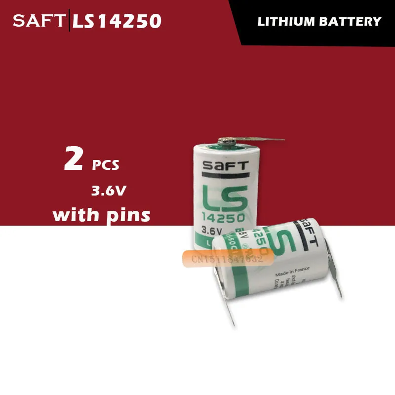 2 шт./Лот Новый оригинальный SAFT LS 14250 LS14250 1/2 AA 1/2AA 3 6 В 1250 мАч ПЛК литиевая батарея с