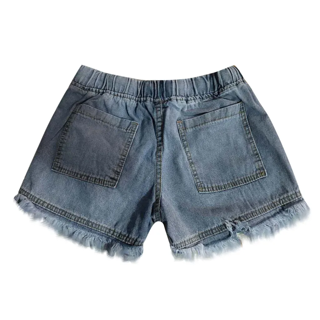

2021 New Arrival Casual Summer Hot Sale Pocket Jeans Denim Women Shorts High Waists Tassel Bandage sexy short Jeans