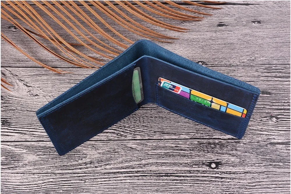 Moterm натуральная кожа мужские кошельки Crazy Horse кожаный двойной Кошелек carteira masculina Ретро клатч портмоне кошельки