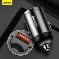 baseus 30w car charger 5a usb quick charger car qc3 0 fast charging auto type c usb socket adapter charger for samsung for ip