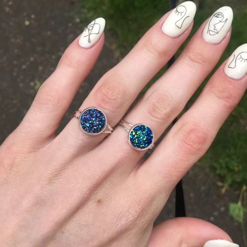 Женские Регулируемые кварцевые кольца с друзой модное свадебное обручальное