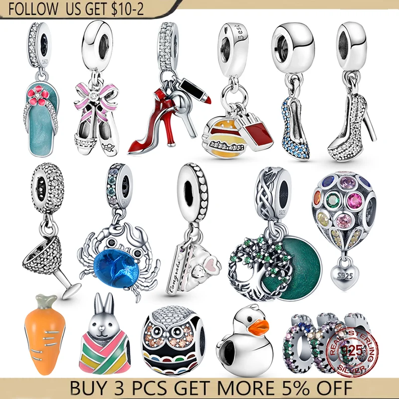 

Silver Color Blue Zircon High Heels Charms Turnip Beads Fit Original 925 Pandora Bracelet&Bangle Making Fashion DIY Jewelry