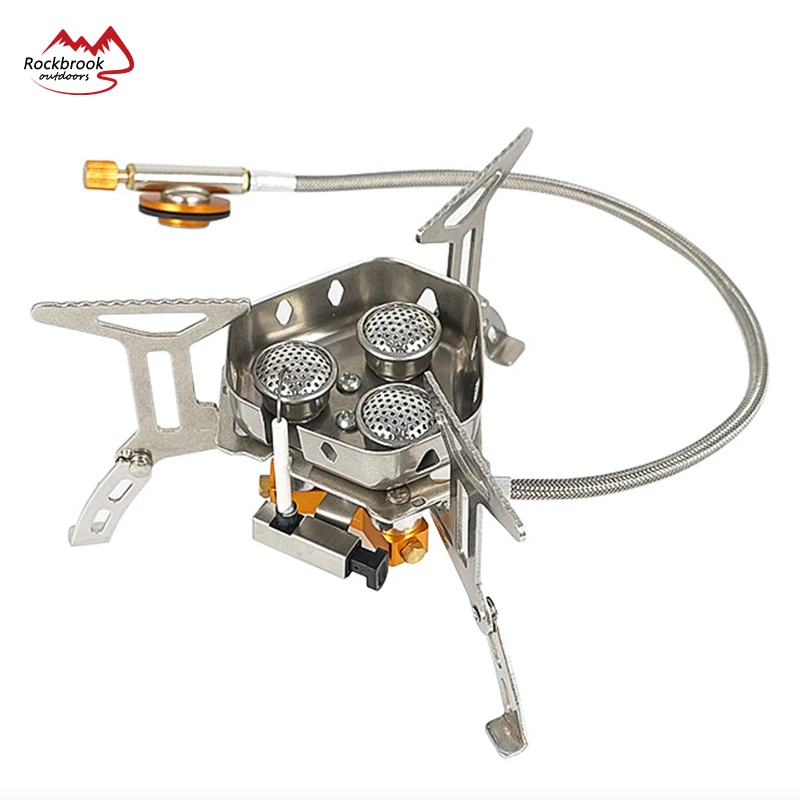 

Газовая горелка 5800 Вт, 3 ветрозащитная туристическая плита, портативная складная Ультралегкая зажигалка с разрезом, Туристическое оборудов...