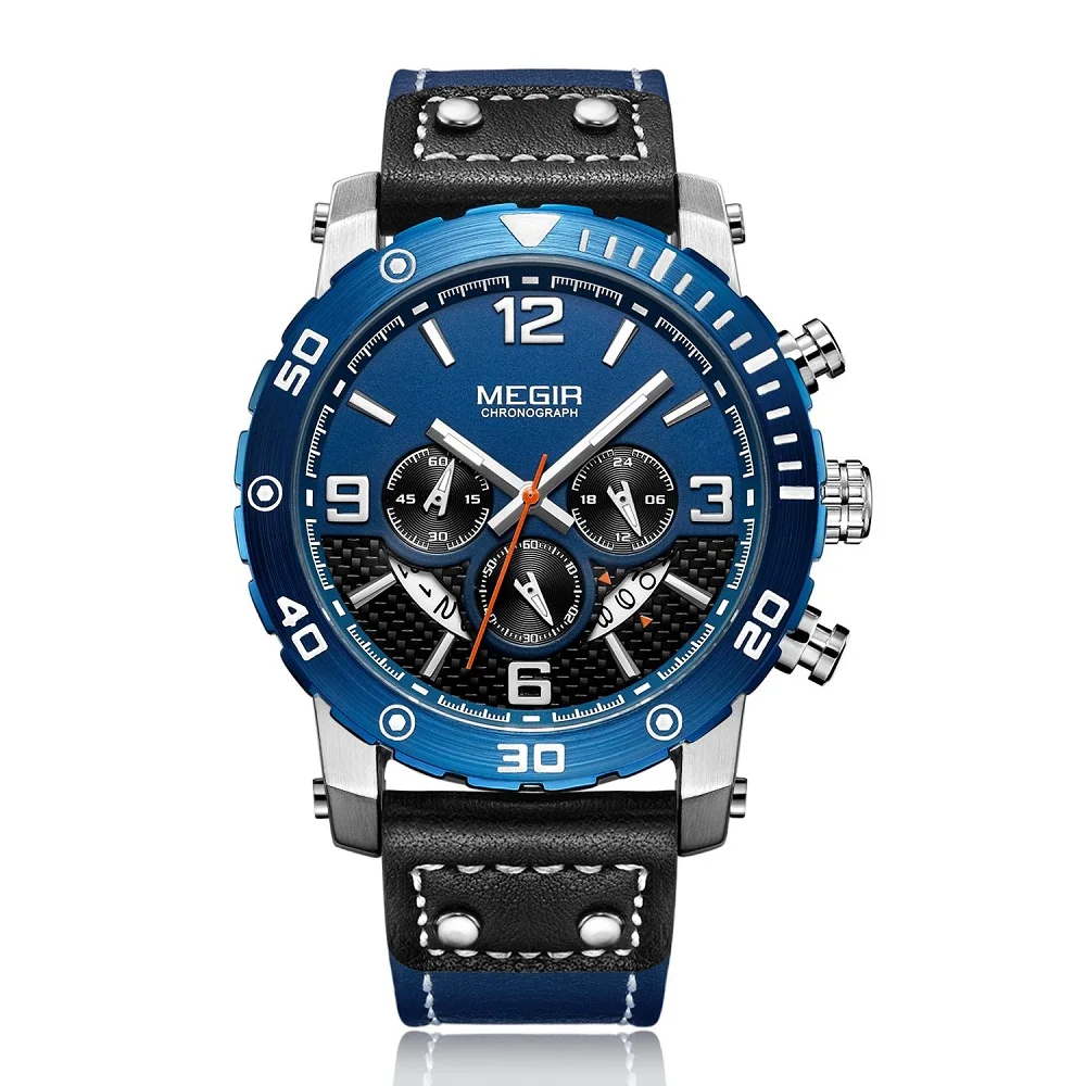 Часы наручные MEGIR Мужские кварцевые креативные спортивные армейские в стиле