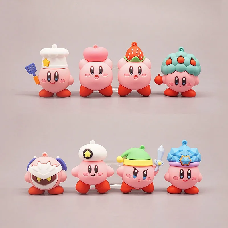 

Cross Dress Kirbys Cartoon Doll Cake Decoration Action Figure Animation Peripherals Unisex Finished Goods Model Toy