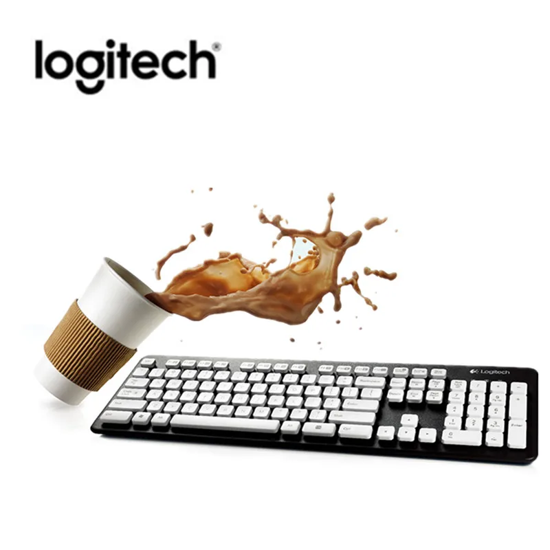 Мыльная Водонепроницаемая клавиатура Logitech K310 проводная USB для ПК ноутбука
