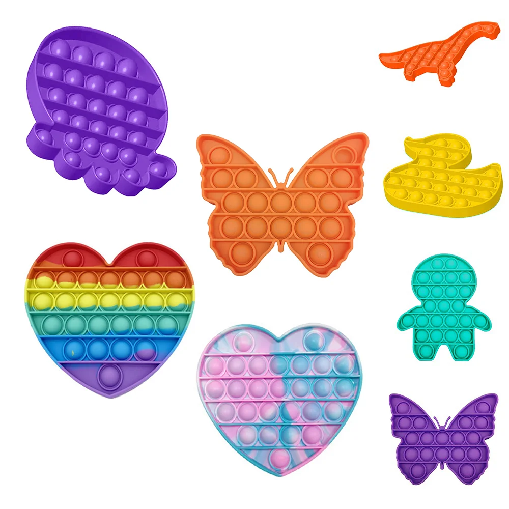 

Sensory Fidget Toy Rainbow Color Push it Bubble Antistress Toy Pop-it Stress Reliver Toys for Adult Children Autism Relief Toys